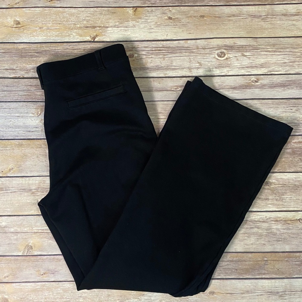 Quince Ultra-Stretch Ponte Bootcut Pant Black-Women's Medium PETITE